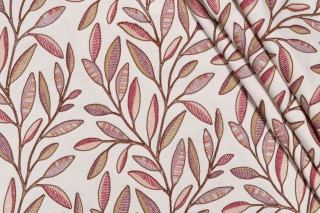 P Kaufmann Andover Embroidered Drapery Fabric in Berry 