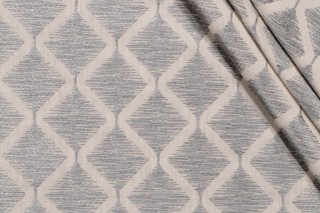 P Kaufmann Olympia Embroidered Drapery Fabric in Mist 