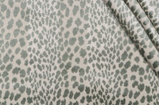 P Kaufmann Meowww Grospoint Velvet Upholstery Fabric in Seaglass 