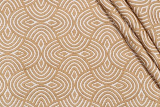 P Kaufmann Alora Embroidered Drapery Fabric in Honey 