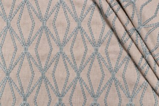 P Kaufmann Alto Embroidered Drapery Fabric in Mist 