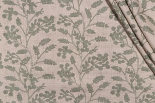 P Kaufmann Ares Embroidered Drapery Fabric in Thyme 