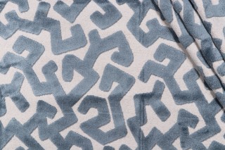 Hamilton Clancy Velvet Upholstery Fabric in Stillwater 