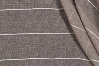 Stentor Sheer Drapery Fabric in Wheat 