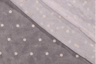 Kaufmann Bluster Sheer Embroidered Drapery Fabric in Platinum