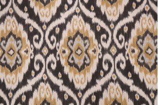 Iman Home Ubud Printed Polyester Outdoor Fabric in Graphite