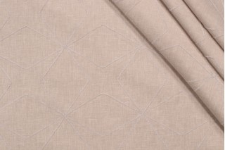 Valiant Fabrics Cooper Embroidered Drapery Fabric in Sterling