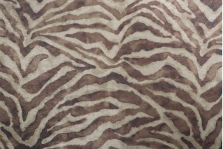 Kaufmann Banjar Printed Chenille Decorator Fabric in Bronze