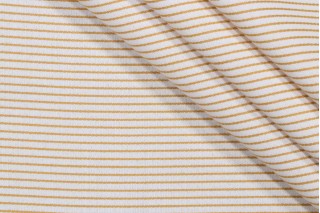 Sunbrella Pinstripe Woven Solution Dyed Acrylic Outdoor Fabric in Mustard