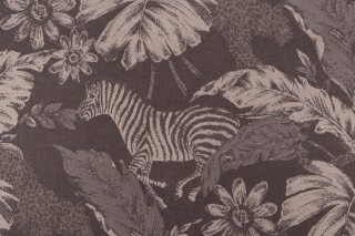 Golding Jungle Life Tapestry Upholstery Fabric in Anthracite