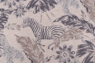 Golding Jungle Life Tapestry Upholstery Fabric in Natural