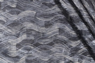 P Kaufmann Tadio Printed Chenille Decorator Fabric in Gunmetal