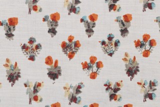 Waverly Cache Printed Cotton Drapery Fabric in Nectar