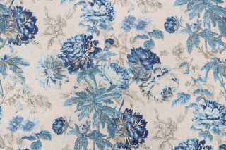 Waverly Daphne Printed Cotton Blend Drapery Fabric in Luna