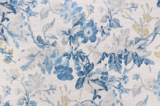 Waverly Cosima Printed Cotton Blend Drapery Fabric in Dresden