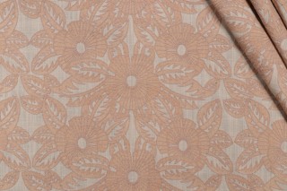 Valiant Fabrics Cynthia Embroidered Drapery Fabric in Dune