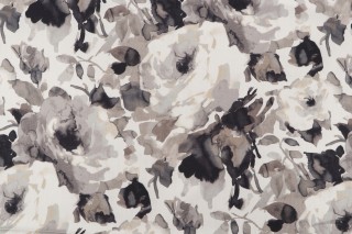 Richloom Elora Printed Cotton Drapery Fabric in Newsprint