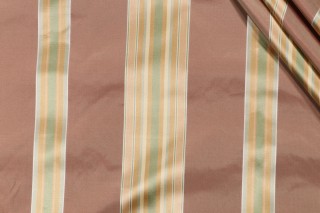Scalamandre Gustave Stripe Silk Decorator Fabric in Iridescent