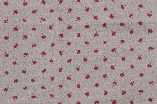 Scalamandre Floral Printed Drapery Fabric in Red/Grey