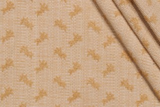 Scalamandre La Perrone Leaf Woven Upholstery Fabric in Beige