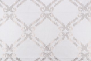 Cabril Embroidered Drapery Fabric in Platinum