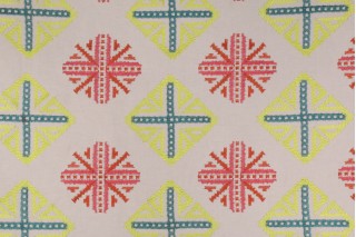 Onyx Age Marrakesh Embroidered Cotton Drapery Fabric in Masquerade
