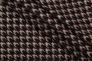 Merrimac Houndstooth Woven Chenille Upholstery Fabric in Coffee