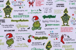 Robert Kaufman How The Grinch Stole Christmas Collection ADE-20280-223 Printed Cotton Craft Fabric in Holiday