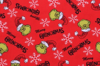 Robert Kaufman How The Grinch Stole Christmas Collection ADE-20995-223 Printed Cotton Craft Fabric in Holiday