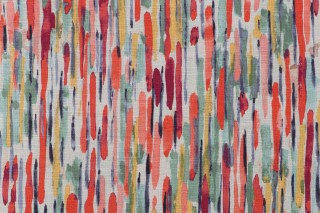 Mill Creek Ozak-Sussex Printed Cotton Drapery Fabric in Punch 