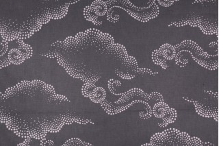 Robert Allen Cloudburstâ Printed Cotton Drapery Fabric in Graphite by DwellStudio