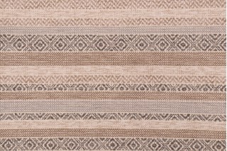 PK Lifestyles Kilim Bands Chenille Upholstery Fabric in Shale