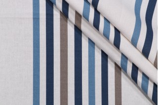 Stof France Cancale Printed Drapery Fabric in Bleu