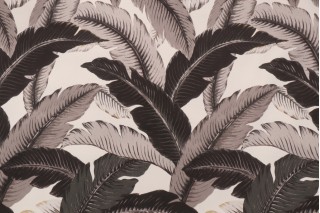 Tommy Bahama Swaying Palms Printed Polyester Outdoor Fabric in Onyx