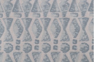 Lacefield Juju Printed Drapery Fabric in Swedish Blue