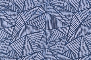 Crypton Lino High Performance Printed Decorator Fabric in Indigo