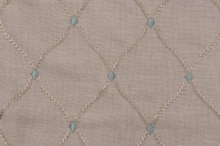 Ricamo Embroidered Drapery Fabric in Dew
