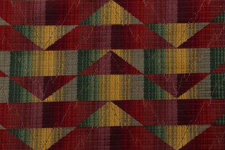 Fonthill Launay Grospoint Velvet Upholstery Fabric in Red/Green