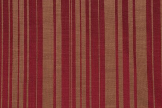 Scalamandre Rosalie Stripe Woven Decorator Fabric in Red/Gold