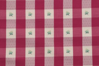 Scalamandre L&#39;Auberge Cotton Jacquard Drapery Fabric in Raspberry