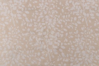 Floral Woven Decorator Fabric in Sand