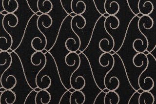 Scalamandre Ayesha Woven Chenille Upholstery Fabric in Onyx