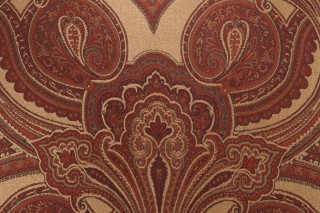 Scalamandre Balraj Tapestry Upholstery Fabric in Rust