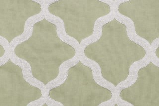 Fonthill Astley Boucle Embroidered Drapery Fabric in Moss