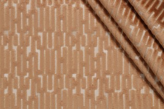 Carey Velvet Upholstery Fabric in Fawn
