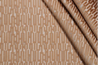 Crypton Lublin High Performance Velvet Upholstery Fabric in Caramel