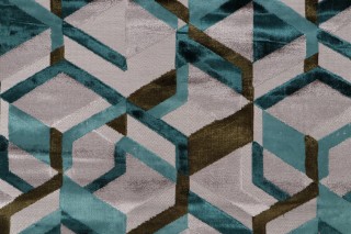 Lachlan Velvet Upholstery Fabric in Lagoon
