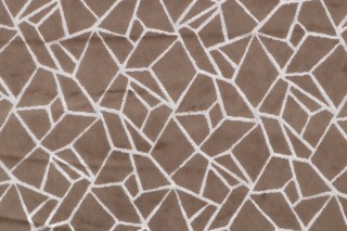 Shatter Velvet Upholstery Fabric in Smoke