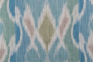 PK Lifestyles Bergama Ikat Printed Cotton Drapery Fabric in Aloe 