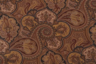 Waverly Paddock Shawl Printed Cotton Drapery Fabric in Black 
